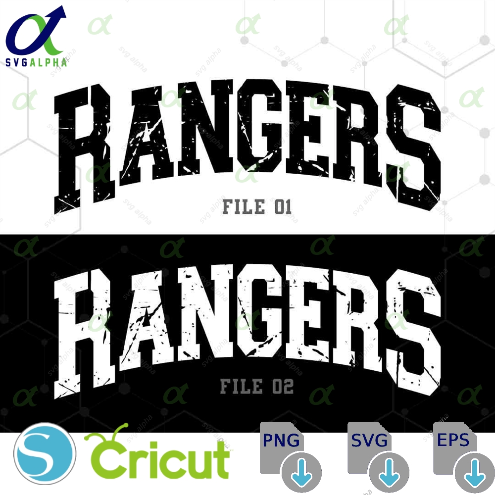 Rangers Svg Png Rangers Distressed Png Rangers Mascot Svg Rangers Cheer Svg Rangers Football Svg Rangers Team Spirit Png